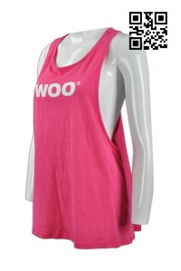 VT135 ladies' vest tee-shirt sports women vest tshirts big neck collar design vest t shirts supplier